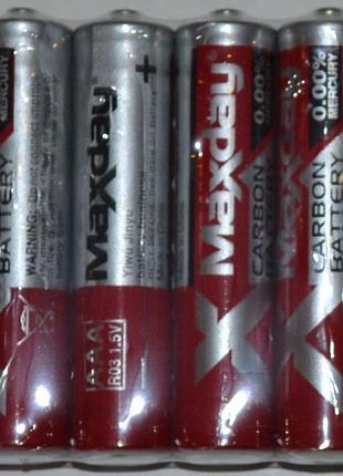 Батарейки пальчикові maxday carbon battery r3p 1,5v, aaa пальч...