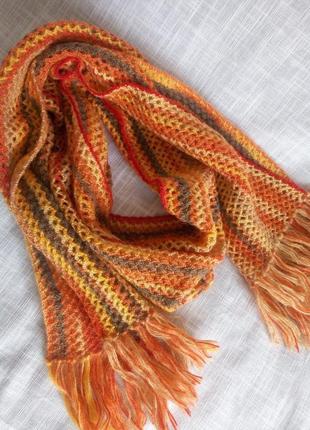 В'язаний шарф палантин ,,осінь,,1 фото