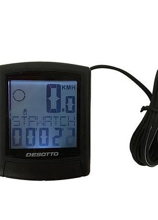 Велокомп'ютер дротовий desotto jy-m20-bl