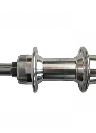 Втулка алюмінієва задня на промпідшипнику (v-brake) silver 36h
