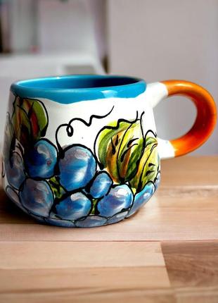 Чашка керамічна фрукти львівська кераміка 500 мл lk039-6