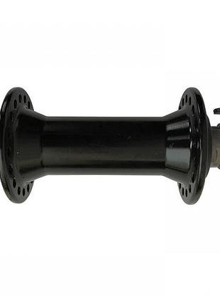 Втулка алюмінієва передня на промпідшипнику (v-brake) black 36h