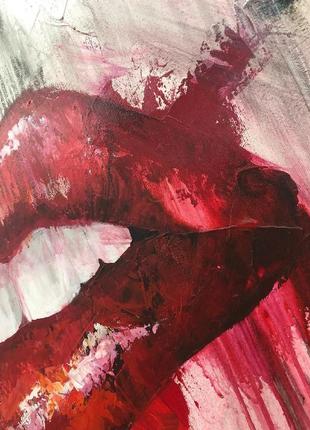 Картина абстракция "уста"