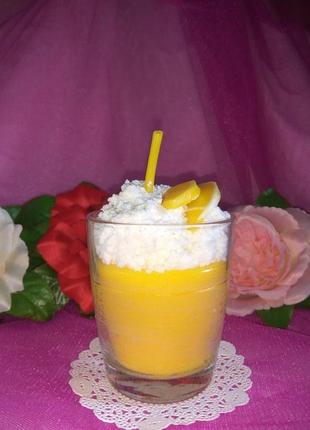 Подарок свеча "лимонный десерт"1 фото