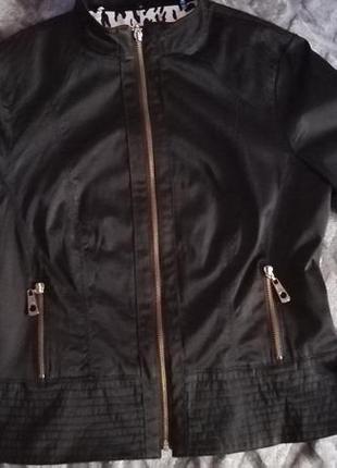 Куртка ветровка пиджак чёрная женская,размер евро 14 (42) 46-48разме от star3 фото