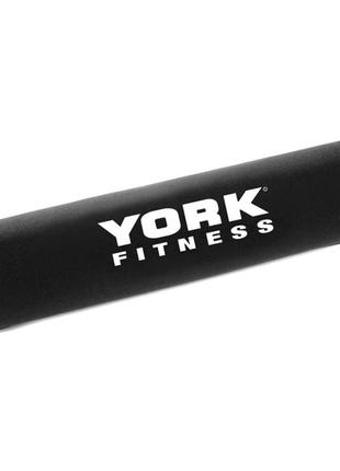 Накладка на гриф мягкая york fitness barbell pad black1 фото