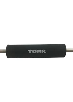 Накладка на гриф мягкая york fitness barbell pad black2 фото