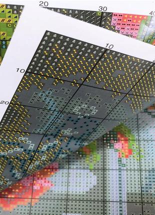 Набір для вишивання хрестиком " літній сад".  полотно 33 х 44 см5 фото
