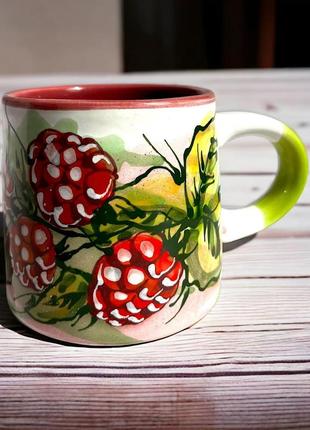 Чашка керамічна фрукти львівська кераміка 500 мл lk039-7