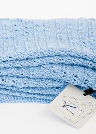 Дитячий в'язаний плед для новонародженого