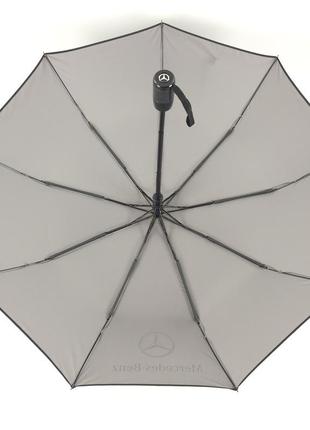 Мужской автомобильный зонт полуавтомат с принтом mercedes-benz, антишторм5 фото
