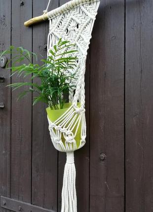 Панно макраме-кашпо для квітів
