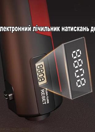 Еспандер кистьовий 5-100кг з лічильником натискань. регульований еспандер для пензля чорний із сірим7 фото