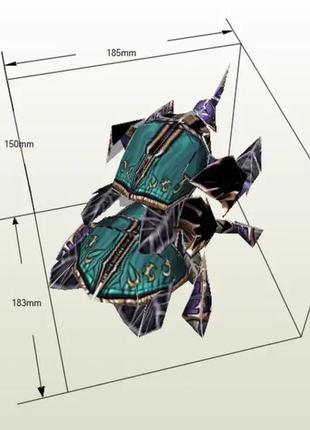 Paperkhan конструктор из картона nerubian assassin warcraft papercraft 3d фигура цветная / белая раз