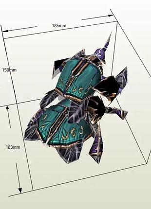 Paperkhan конструктор із картону nerubian assassin warcraft papercraft 3d фігура кольорова / біла ро