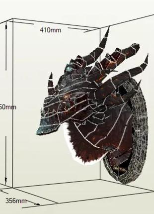 Paperkhan конструктор із картону deathwing warcraft papercraft 3d фігура кольорова / біла розвивальн