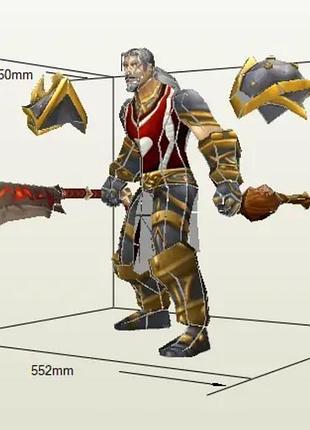 Paperkhan конструктор из картона leeroy jenkins warcraft papercraft 3d фигура цветная / белая развив