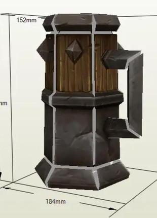 Paperkhan конструктор из картона кружка warcraft papercraft 3d фигура цветная / белая развивающий по