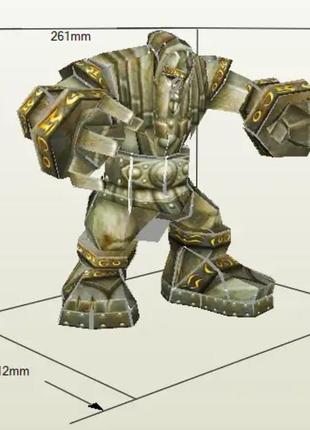 Paperkhan конструктор из картона golem warcraft papercraft 3d фигура цветная / белая развивающий под