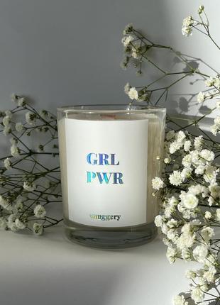 Ароматическая свеча «girl power» arabian white musk 250 гр1 фото