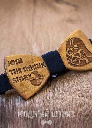 Дерев'яний метелик "drunk side"