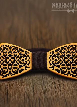 Детская галстук бабочка из дерева "empire"2 фото