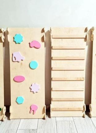 Детская площадка пиклер: арка + скалодром + треугольник + лестница10 фото