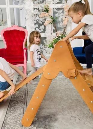 Детская площадка пиклер: скалодром + треугольник + лестница