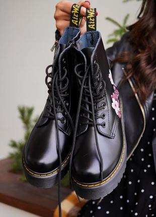 Шикарные ботинки dr. martens jadon sakura flowers черевики3 фото