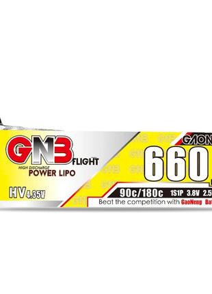 Аккумулятор для fpv батарея gnb 1s 660mah 3.7v 90c/180с ph2.0 lipo3 фото