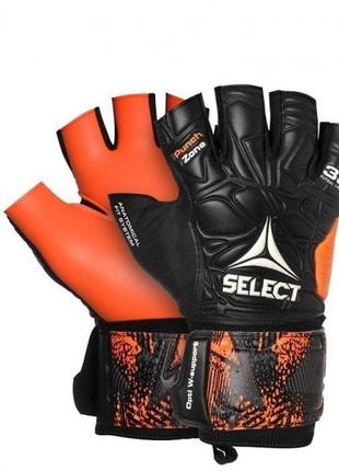 Рукавиці воротарські select goalkeeper gloves futsal liga 33 чорний, оранжевий уні 11 (21 см) 609330-201 111 фото