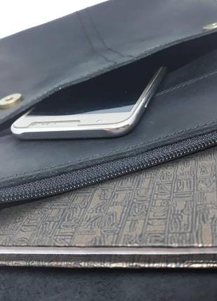 Мужская сумка барсетка на плечо кожаная