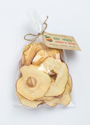 Яблучні еко чіпси, 50 г1 фото
