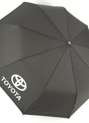 Чоловіча автомобільна парасолька напівавтомат з принтом toyota, антишторм