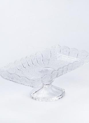 Прозрачная ваза для фруктов 29•17•12 см