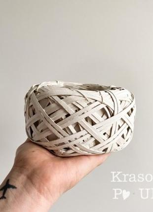Кашпо плетене 15 см, біле - kashpo-42-11 фото