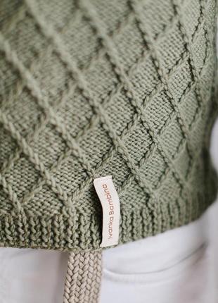 Вязаный свитер с оленями «роланд»5 фото