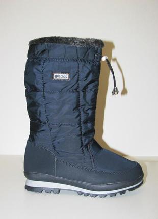 Зимові чоботи дутики сині жіночі розмір 387 фото