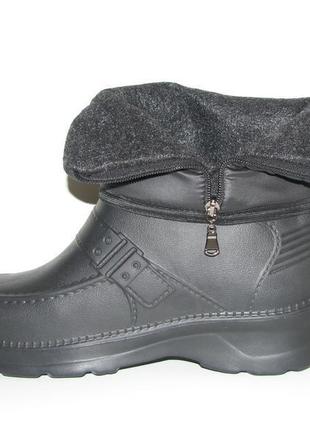 Зимові чоловічі черевики термо універсальні чорного кольору пінка