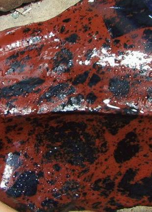 Cережки " хрестики " з натурального каменю червоний обсидіан4 фото