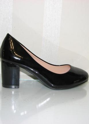 Жіночі чорні туфлі маленький каблук 33 34 35 36 розмір3 фото