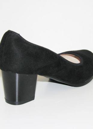 Класичні туфлі жіночі замшеві чорні розмір 41 42 436 фото
