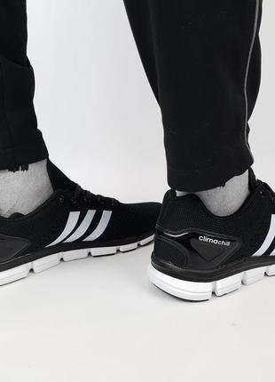 Літні кросівки чорні чоловічі з білим adidas climaccol black white. взуття чоловіче весна літо адідас клімакул6 фото