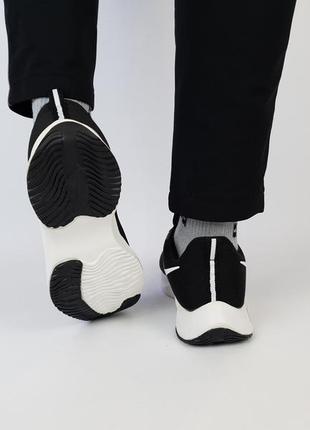 Текстильные кроссовки сеткой мужские черно-белые nike vaporfly 3 run black white. обувь мужская найк вапорфлай6 фото