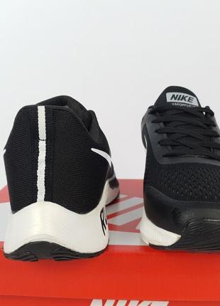 Текстильные кроссовки сеткой мужские черно-белые nike vaporfly 3 run black white. обувь мужская найк вапорфлай7 фото