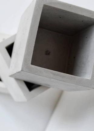 Горшок из бетона "куб 8*8"4 фото