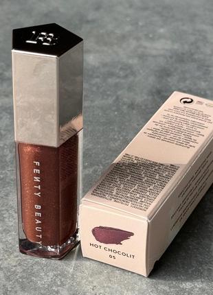 Блиск для губ fenty beauty gloss bomb universal lip luminizer відтінок hot chocolit, 9 ml оригінал