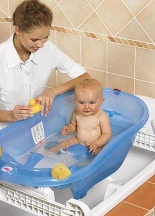 Ванночка дитяча з анатомічною гіркою і термодатчиком ok baby o...4 фото