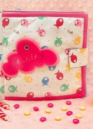 Розвивальна книжка з фетру для самих маленьких, handmade, 10 сторінок