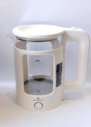 Электрический дисковый стеклянный чайник edenberg eb - 83558 с подстветкой